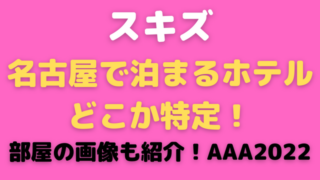 スキズが名古屋で泊まるホテルをどこか特定！AAA2022の部屋の画像も紹介